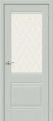 Прима-3 (цвет Grey Matt / стекло White Сrystal)