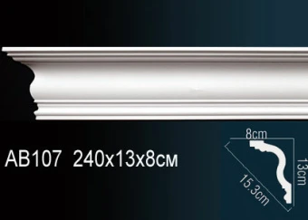 Карниз гладкий AB107