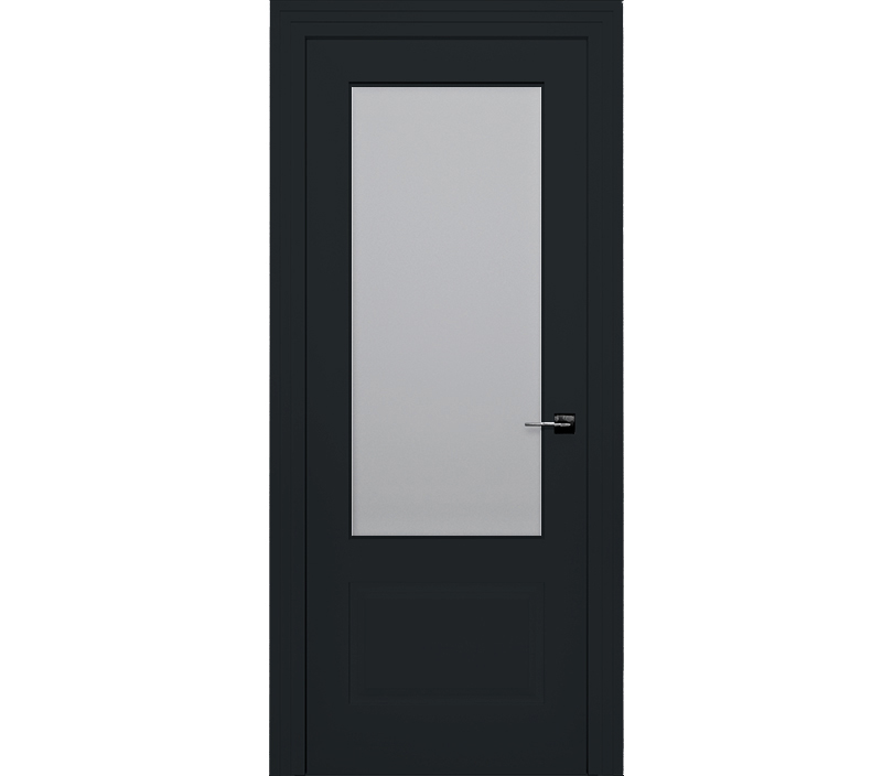Дверь межкомнатная со стеклом Римини ДО2-2 черная
