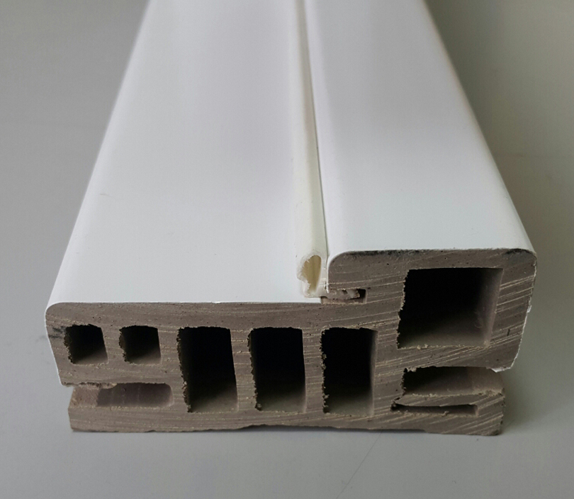 Коробка дверная распашная ДПК серая 75*38*2100 мм