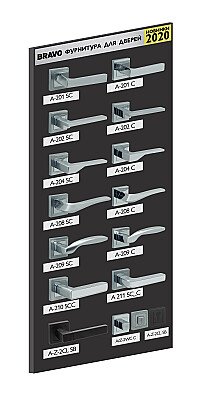 Стенд c фурнитурой "BRAVO" правый (цвет Черный)