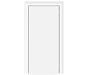 Влагостойкая дверь ПВХ EtaDoor глухая белая маятниковая одностворчатая с алюминиевой кромкой