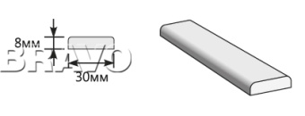 Притворная планка 2000*30*8 Real Oak